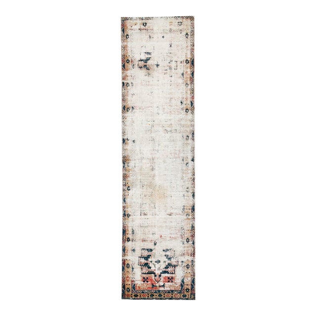 Distressed Antique Heriz Runner - 2'10" x 10'10" For Sale