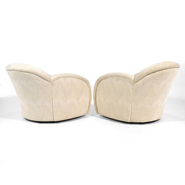 Interior Crafts Pair of Swivel Lounge Chairs by Interior Crafts For Sale - Image 4 of 10