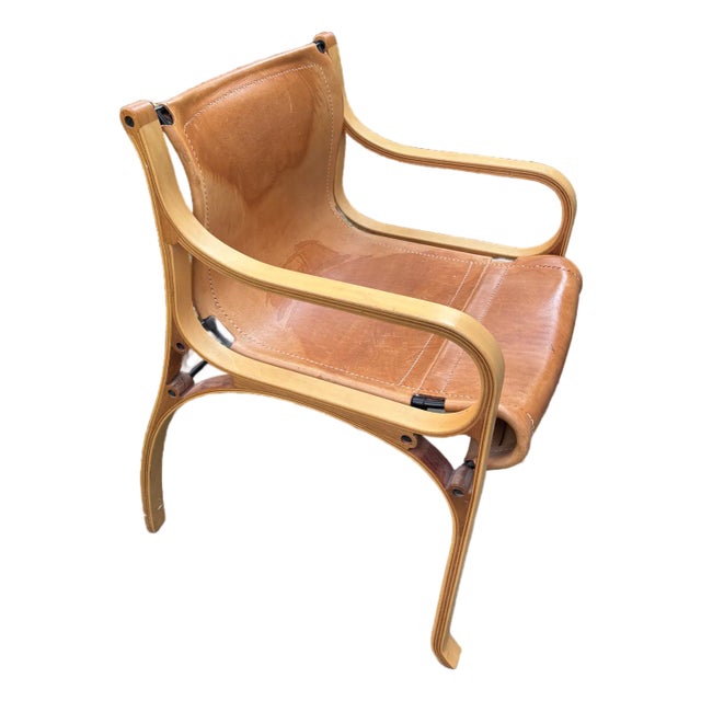 Cristian Valdez Leather Desk Chair For Sale