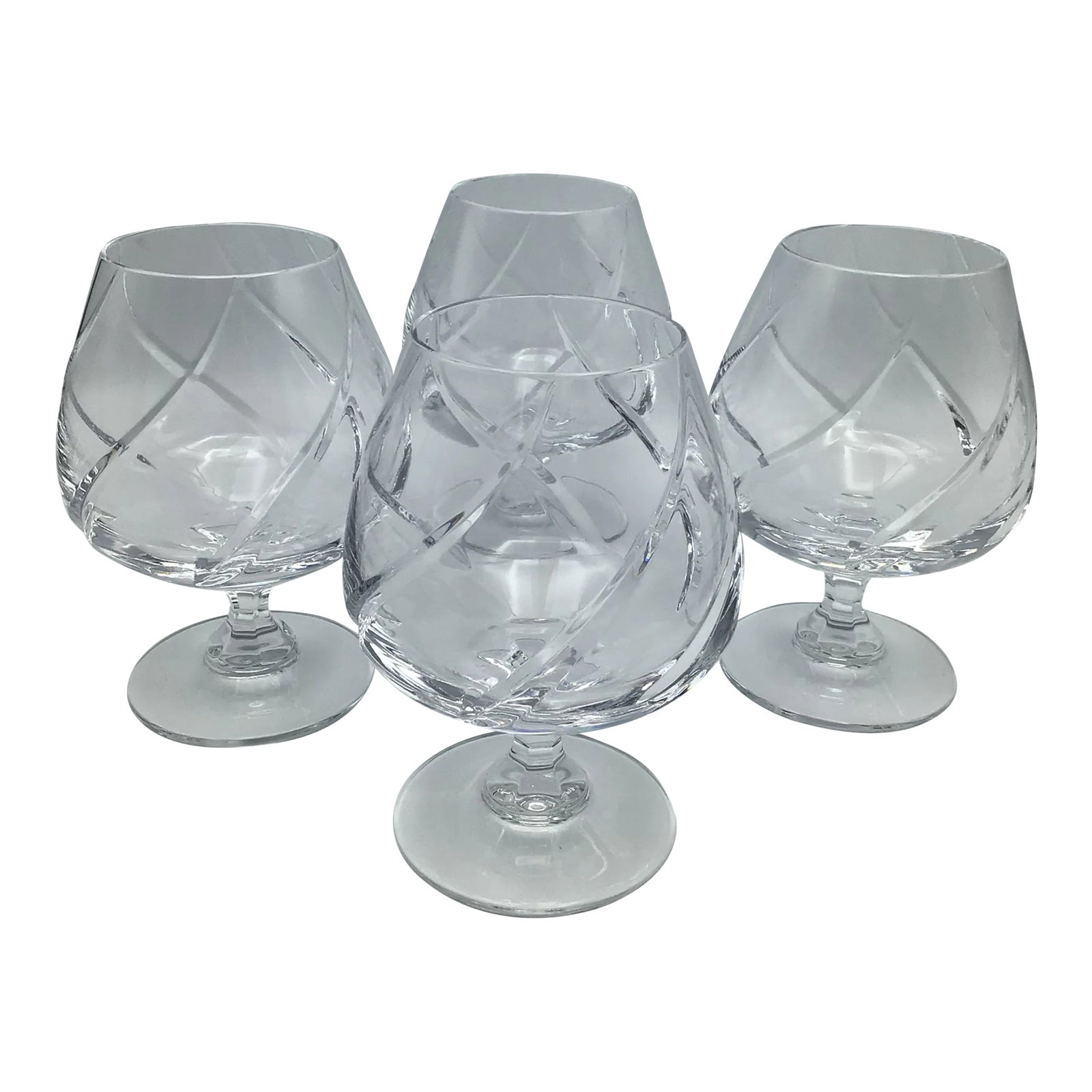 Vintage Mikasa Cut Crystal "Olympus" Brandy Glasses Set of 4 Chairish