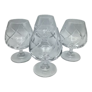 Vintage Mikasa Cut Crystal "Olympus" Brandy Glasses - Set of 4