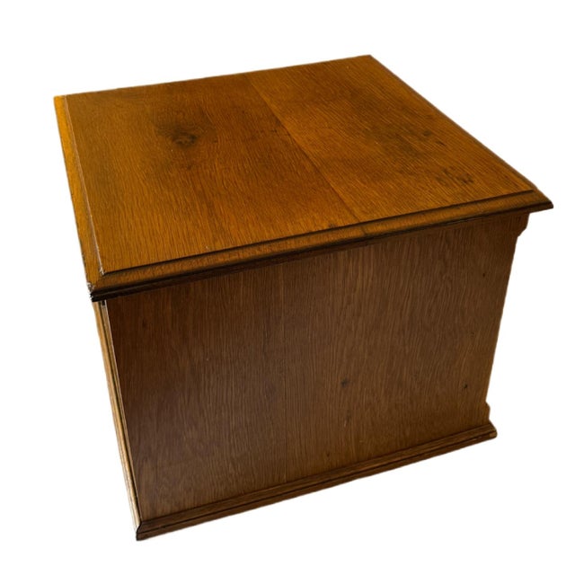 1900 - 1909 Antique Goff's "Best Braid Made" Oak Spool Cabinet | Circa 1900 For Sale - Image 5 of 11