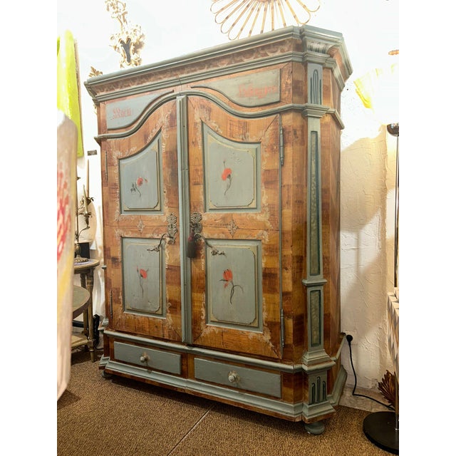 Austrian Wedding Armoire, 18th Century For Sale - Image 12 of 18