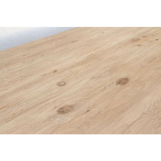 Wood The Bearn, Monumental 10ft Long Double Pedestal Dining Table For Sale - Image 7 of 14