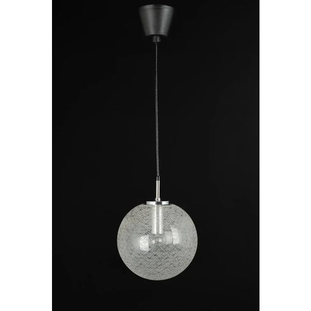 Small Chrome and Glass Ball Pendants from Limburg, Germany, 1970s For Sale - Image 8 of 11