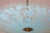 Vintage Italian Floral Glass and Brass Pendant Chandelier, Mid-Century, 2 Lights For Sale - Image 13 of 15