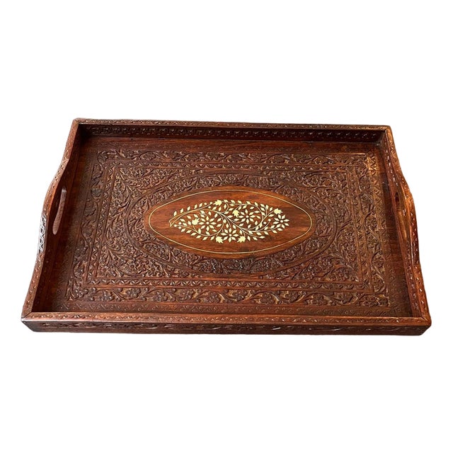 Vintage Wooden Tray, 1960s For Sale