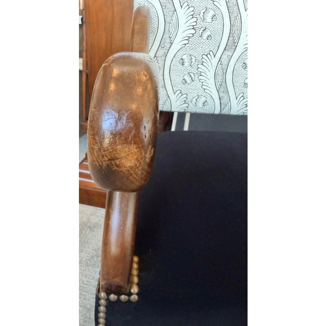 Wood 19th Century French Os De Mouton (Mutton Bone) Arm Chairs - A Pair For Sale - Image 7 of 7