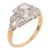 Mid 20th Century Retro Old Cut Diamond 14k Two Tone Gold Ring, Size 6.75 For Sale