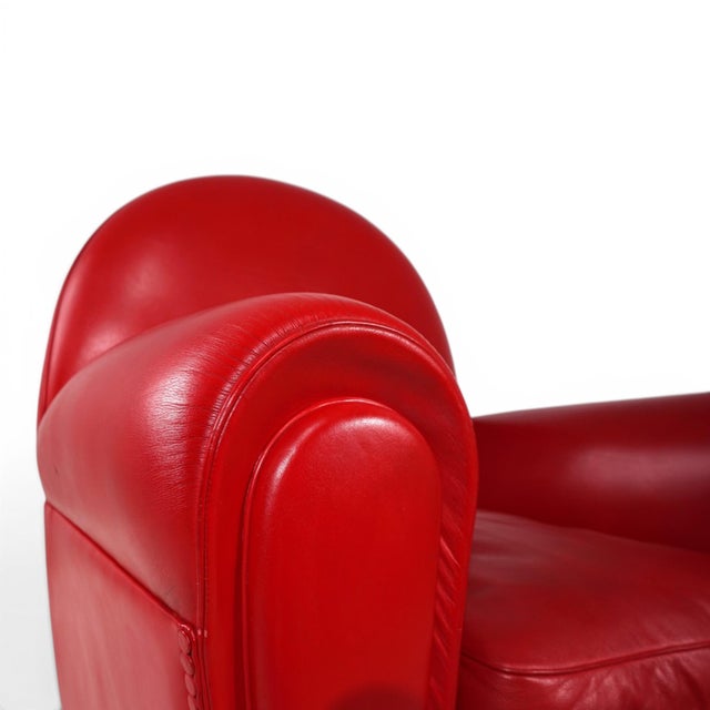 Vanity Fair Leather Armchair by Renzo Frau for Poltrona Frau, 1990 For Sale - Image 9 of 18