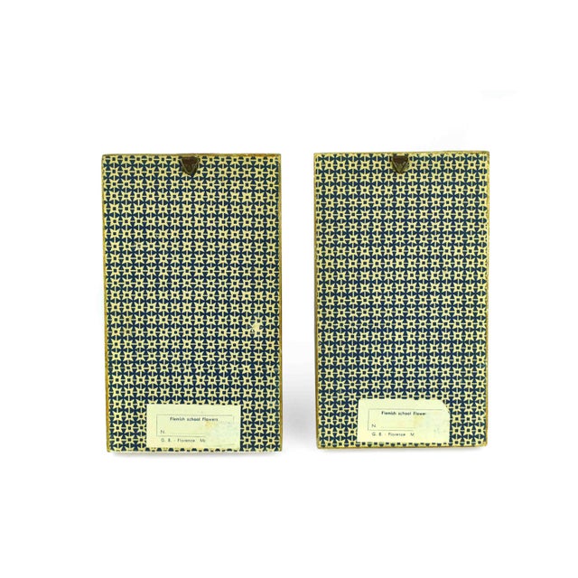 Late 20th Century Late 20th Century Small Flemish School of Flowers Florentine Gold Framed Prints Italy - A Pair For Sale - Image 5 of 6