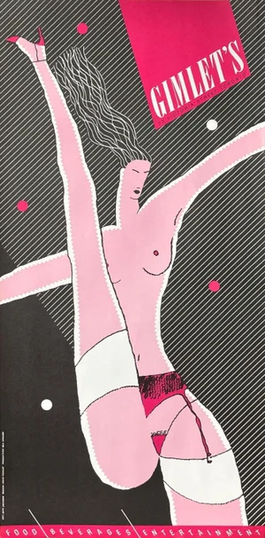 1980s Jeff Jackson Gimlet's Toronto Poster