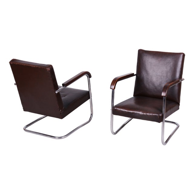 Bauhaus Armchairs by A. Lorenz for Mücke-Melder, Czech Republic, 1930s, Set of 2 For Sale