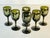 Art Deco Grape Leaf & Vine Wheel-Cut Cordial Stems, Set of 6 For Sale - Image 3 of 11
