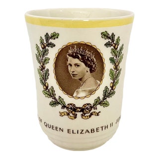 Vintage Royal Doulton Queen Elizabeth II Coronation Cup For Sale