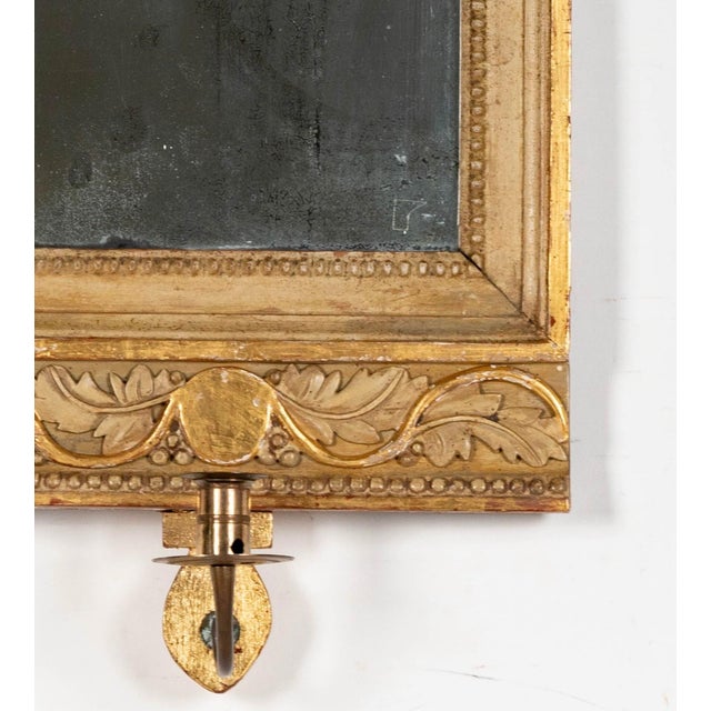 18th Century Gustavian Gilt Cameo Mirror with Added Later Sconce For Sale - Image 16 of 18