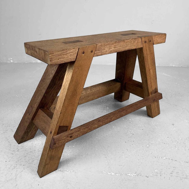 1980s Vintage Wooden Step Stool, 1980s For Sale - Image 5 of 11