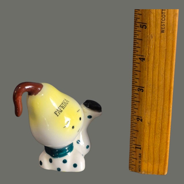 Vintage Anthropomorphic Pear Shaped Paprika Spice Jar Shaker Made in Japan For Sale - Image 4 of 6