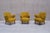 Armchairs in Birch and Chartreuse Wool, 1940s, Set of 3 For Sale - Image 4 of 17