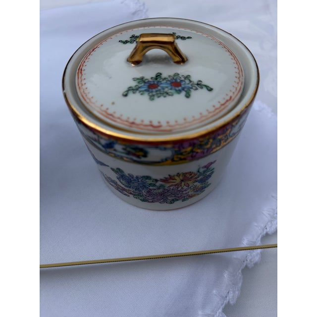 Vintage Zhongguo Zhi Zao Famille Rose Porcelain Coffee Service Set - Set of 3 For Sale - Image 12 of 12