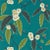 Harlequin Coppice Wallpaper in Peacock/Azalea/Midnight For Sale