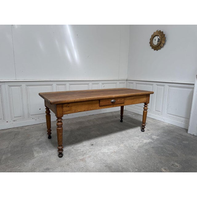 Vintage Oak Worktable, 1960s For Sale - Image 9 of 9
