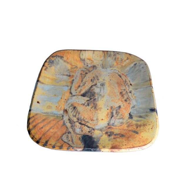 Mid-Century Modern Grès Porcelain Stoneware Plate For Sale - Image 3 of 7