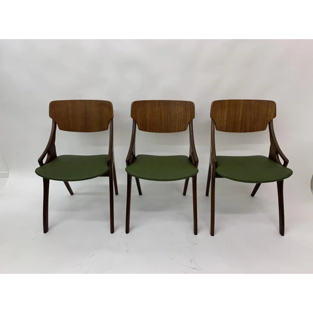Danish Dining Chairs by Arne Hovmand Olsen, 1950s, Set of 3 For Sale - Image 16 of 18