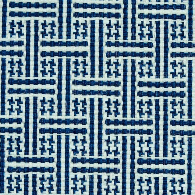 Contemporary Schumacher Brickell Indoor & Outdoor Fabric in Navy For Sale - Image 3 of 3