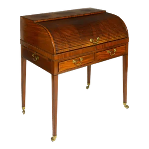 George III Mahogany Roll-Top Writing Table