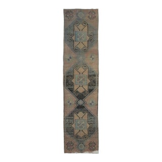 1970s Vintage Handmade Wool Cotton Turkish Brown Area Rug For Sale