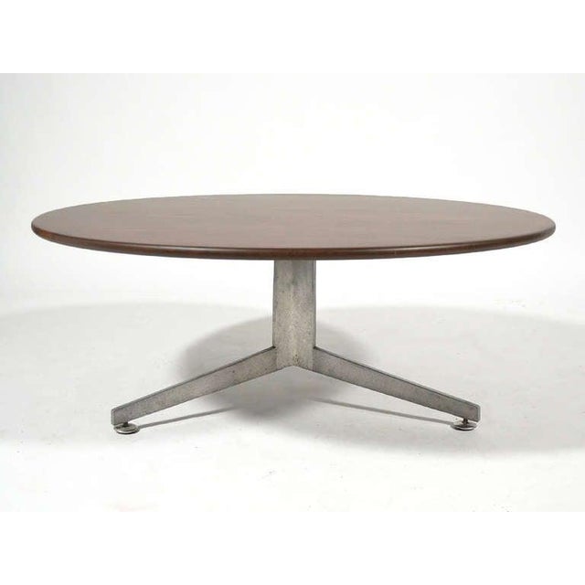 Mid-Century Modern Ward Bennett Rosewood and Aluminum Coffee Table by Lehigh For Sale - Image 3 of 9