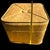 Plastic Vintage MCM Cube Square Vinyl Beige Foot Rest Ottoman For Sale - Image 7 of 9