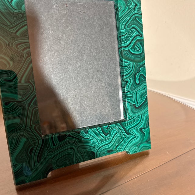 1960s Vintage Malachite Picture Frame For Sale - Image 5 of 9