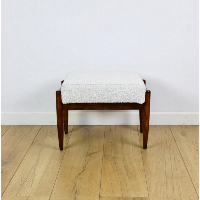 Cream Bouclé Ottoman from Edmund Homa, 1970s For Sale - Image 10 of 10