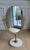1970s Vintage Oversized Brass & Carrara Marble Double-Sided Vanity Mirror Attributed to Charles Hollis Jones For Sale - Image 5 of 8