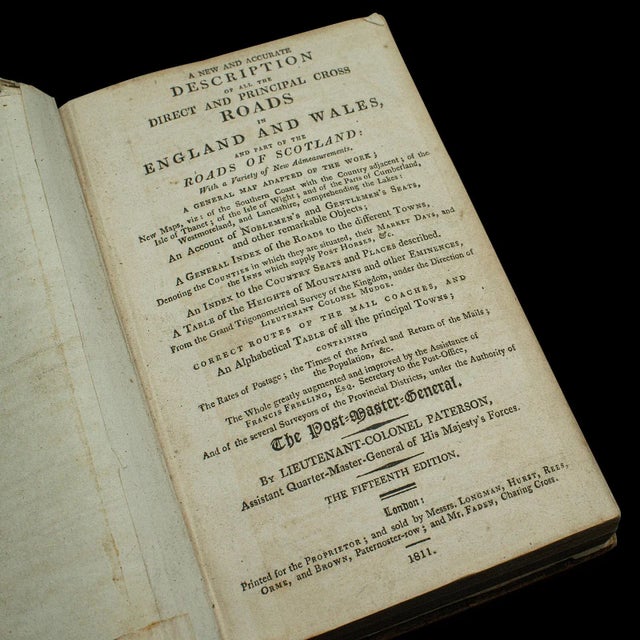 English 1810s Georgian Antique Paterson's Guide to Britain, English, Maps, Georgian, Published 1811 For Sale - Image 3 of 12