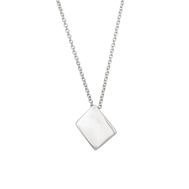 Contemporary Tiffany & Co Frank Gehry Torque Cube Necklace Sterling Silver Retired Jewelry For Sale - Image 3 of 4