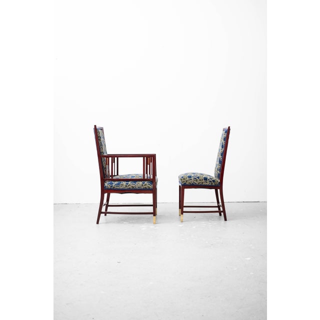 Viennese Secessionist Armchairs and Chairs by Max Benirschke / School of Prof. Josef Hoffmann, 1903, Set of 4 For Sale - Image 14 of 18