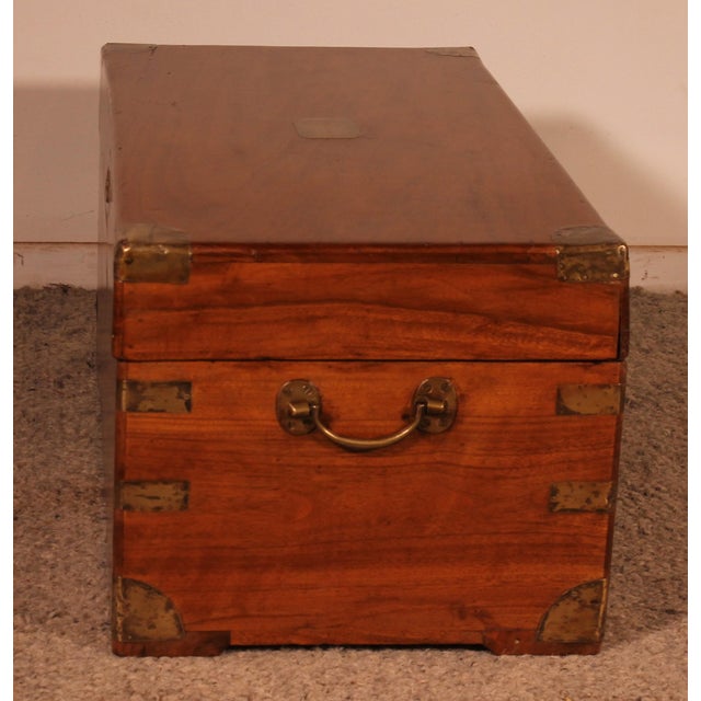 Marine Camphor Wood Chest, 19th Century For Sale - Image 9 of 12