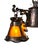 Brown 1910s Arts and Crafts 5 Light With Four Lanterns and Mica Dome Bottom Light For Sale - Image 8 of 16