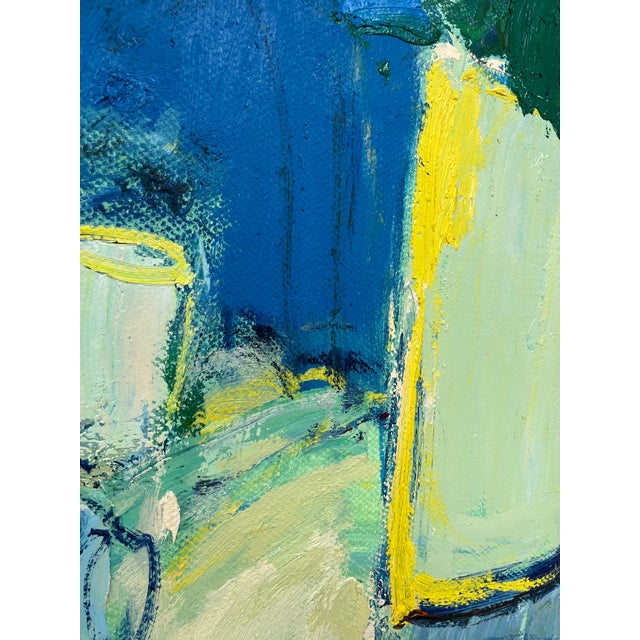 Contemporary Impressionist Floral Oil Painting on Canvas, 48" X 48" For Sale - Image 9 of 11