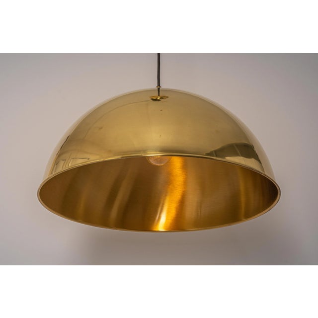 1970s Large Brass Pendant Light by Florian Schulz, Germany For Sale - Image 5 of 11