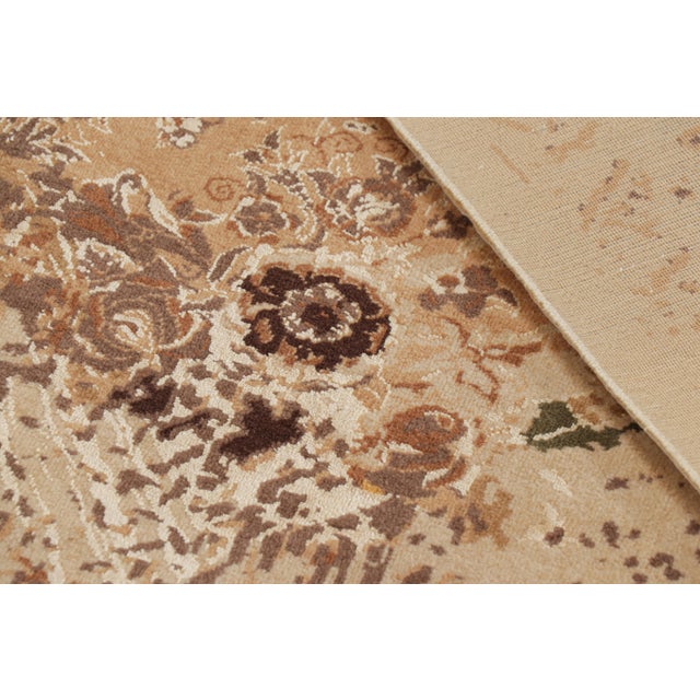 Beige Rug & Kilim’s Modern Classics Rug in Beige-Brown With Floral & Abstract Patterns For Sale - Image 8 of 8