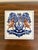 Delft Dutch Delft Blue and White Porcelain Tiles With Heraldic Coat of Arm, Set of 9 For Sale - Image 4 of 15