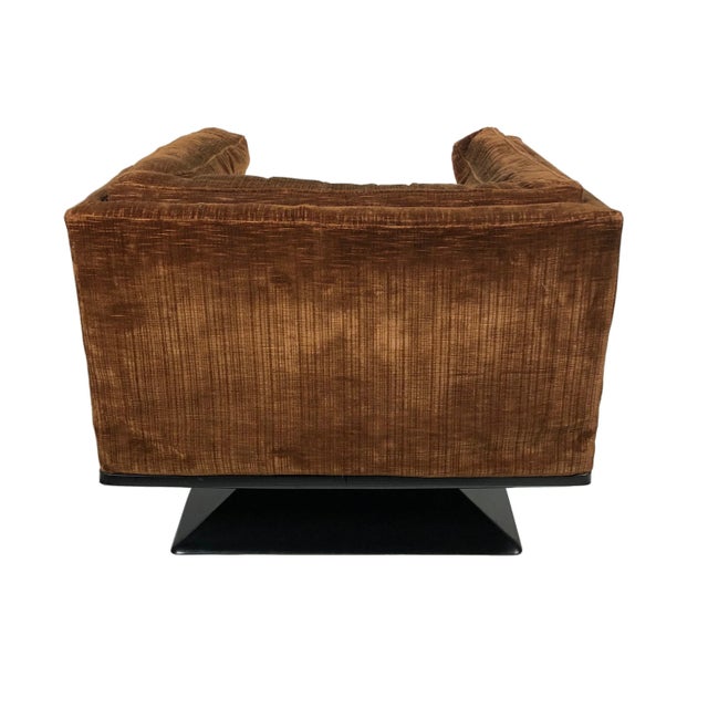 Textile Brown Velvet Fiberglass Armchair by Luigi Pellegrin for Mim Roma, Italy, 1950s For Sale - Image 7 of 12