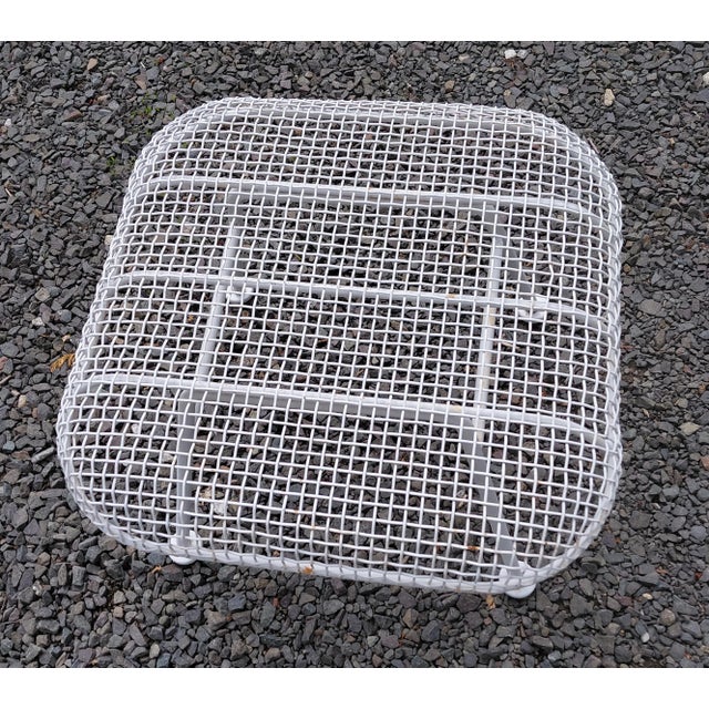 Russell Woodard 1950s Woodard Sculptura Patio Stool Unmarked For Sale - Image 4 of 7