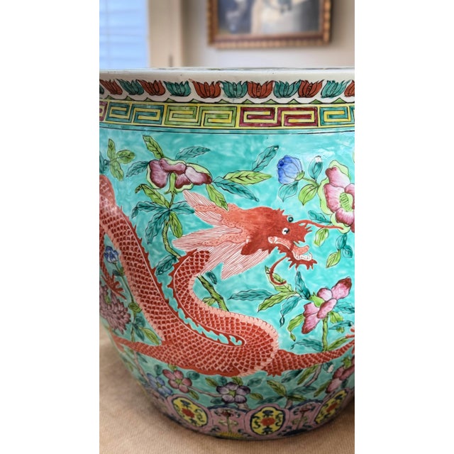 Large Famille Rose Fishbowl Jardinièrre For Sale In New York - Image 6 of 9