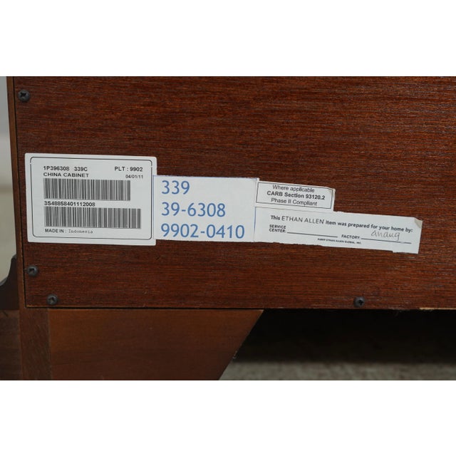 Ethan Allen Modern Design Mahogany Display Cabinet For Sale - Image 12 of 12