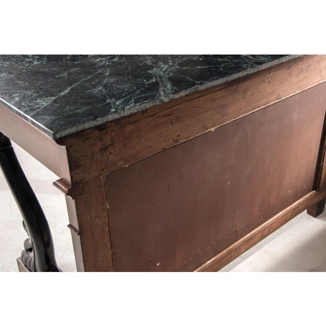Empire Console Table with Marble Top For Sale - Image 11 of 16